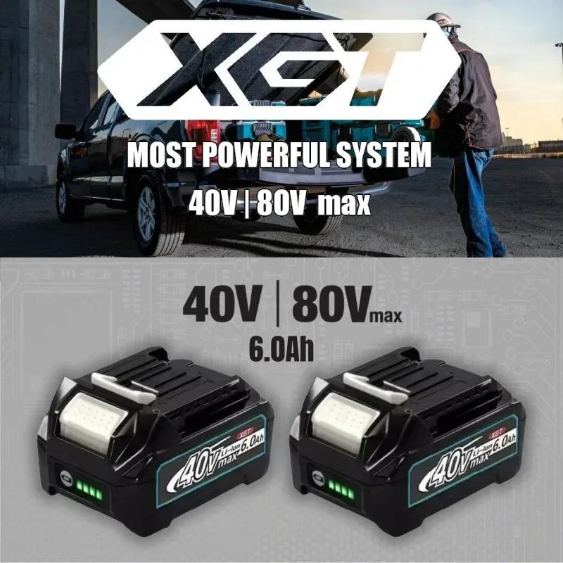 Makita 40V MAX XGT Lithium Ion Battery 4.0Ah 5.0AH 6.0AH 8.0AH Original Battery BL4020 BL4025 BL4040 BL4050 BL4080