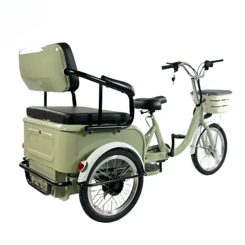 

2024 three wheels electric bike Sell well electric tricycle with pedals safe speed electric pedicab