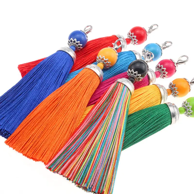 3Pcs 11cm High Quality Handmade For Bookmark Long Silk Tassel DIY Home Clothing Craft Jewelry Pendant Decoration Accessories