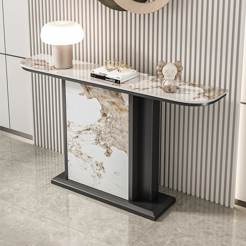 

Nordic Metal Console Table Midcentry Modern Lobby Hallway Console Table Luxury Entrance Wohnzimmer Tisch Living Room Furniture