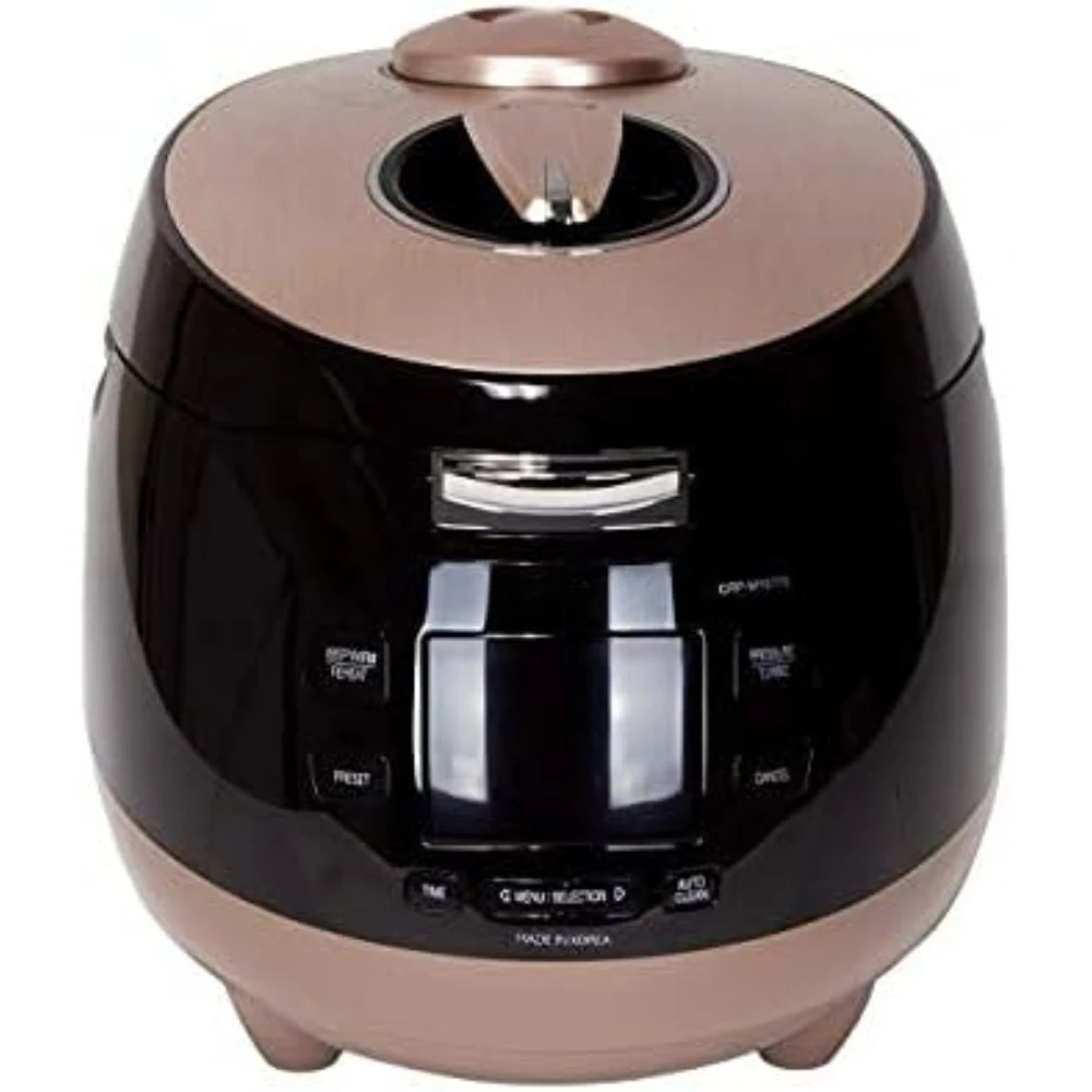 

Multifunctional & Programmable Electric Pressure Rice Cooker, Xwall Diamond Coated Pot, Fuzzy Logic, 10 Cups, Black/Gold