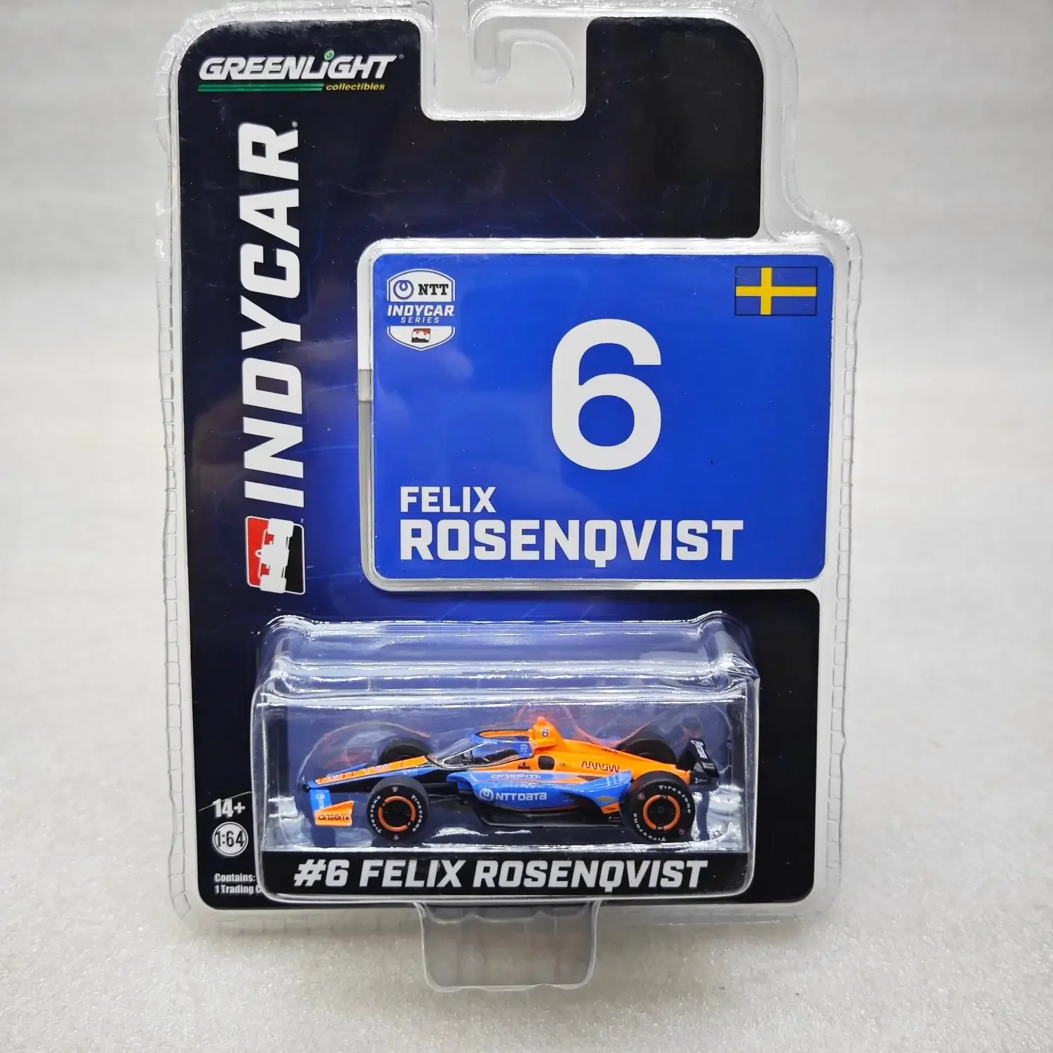 الضوء الأخضر 1:64 2023 سلسلة NTT IndyCar - #   6 مجموعة نماذج سيارة فيليكس روزينكفيست ماكلارين ألعاب هدايا نموذج سيارة مصنوع من خليط معدني