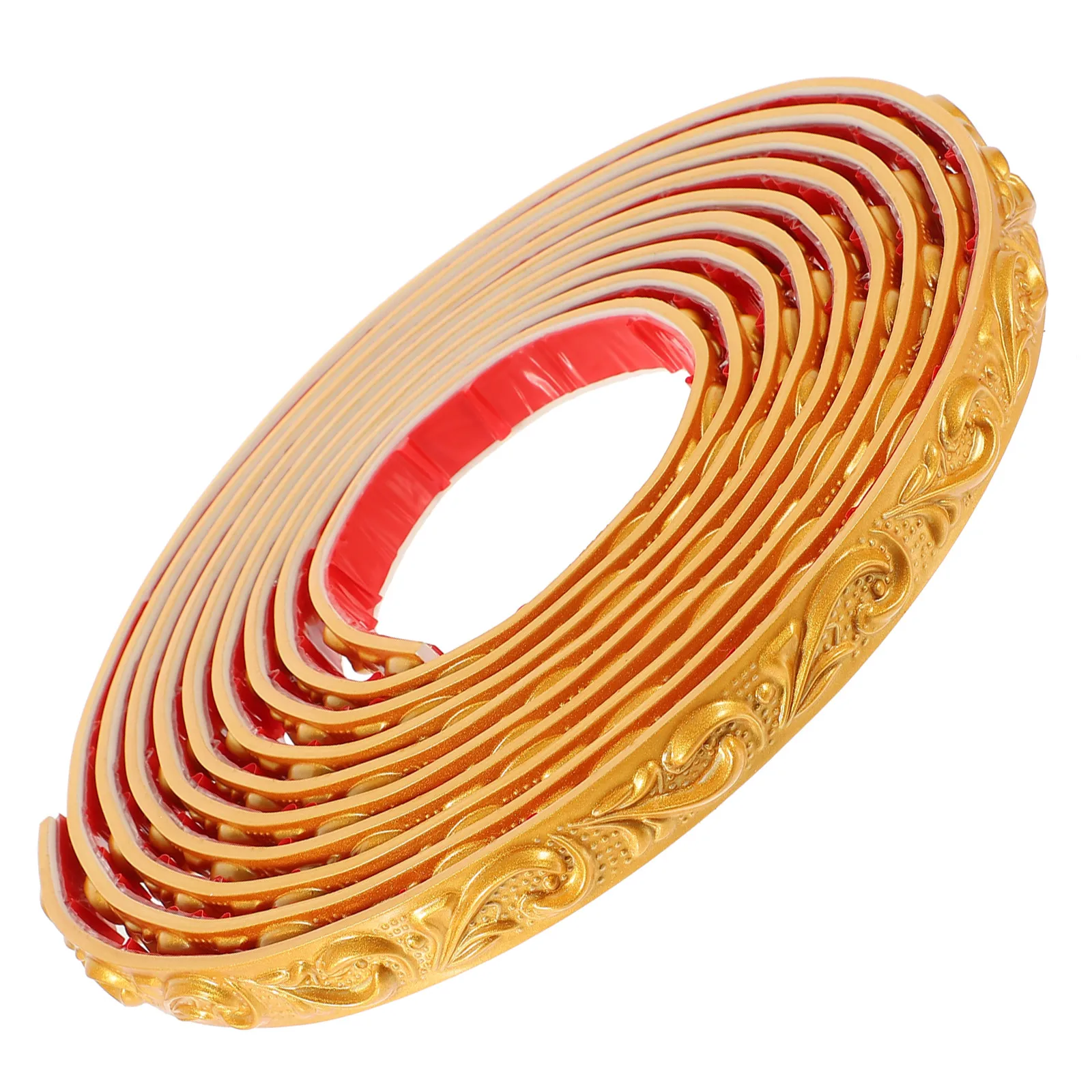 PVC製粘着式ピールアンドスティックトリムロール、コーナーウォールエッジフレキシブルモールディングストリップ、カット可能、簡単装飾、家庭・オフィス用