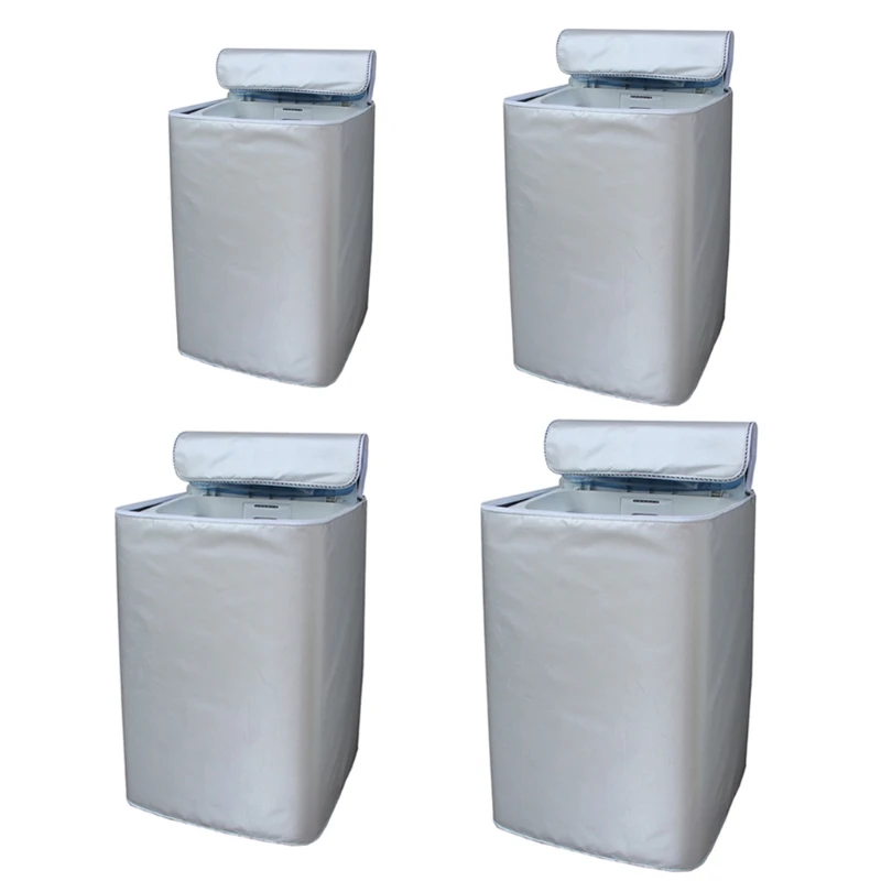 Cubierta impermeable de poliéster para lavadora, cubierta de carga superior para secadora de ropa, protector solar, revestimiento de plata, cubierta a prueba de polvo, 4 tamaños
