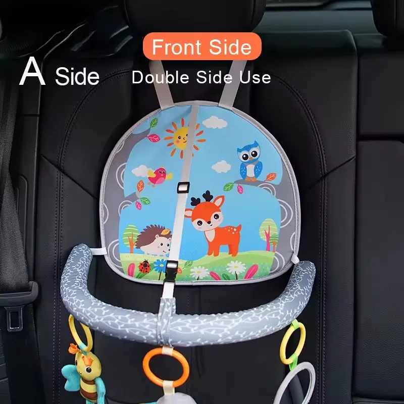 Newborn Baby Mobile Musical Car Seat Toys for Babies Kick and Play Activity Toy Mirror Hanging Squeaky Sensory Toys 6 12 Months