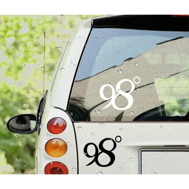 1 Stück „98 ° „Autoaufkleber für Auto, Laptop, Wasserflasche – stilvolle Dekoration für Petrolhead und Auto-Enthusiasten