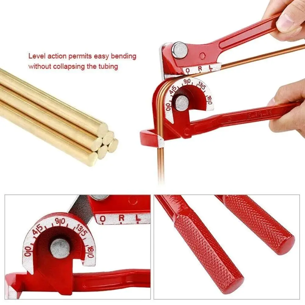 ثني الأنبوب، ثني الأنابيب، 3 في 1، 1/4 بوصة (6 مم)، 5/16 بوصة (8 مم)، 3/8 بوصة (10 مم)، لأنابيب النحاس والنحاس والألومنيوم والصلب الرقيقة