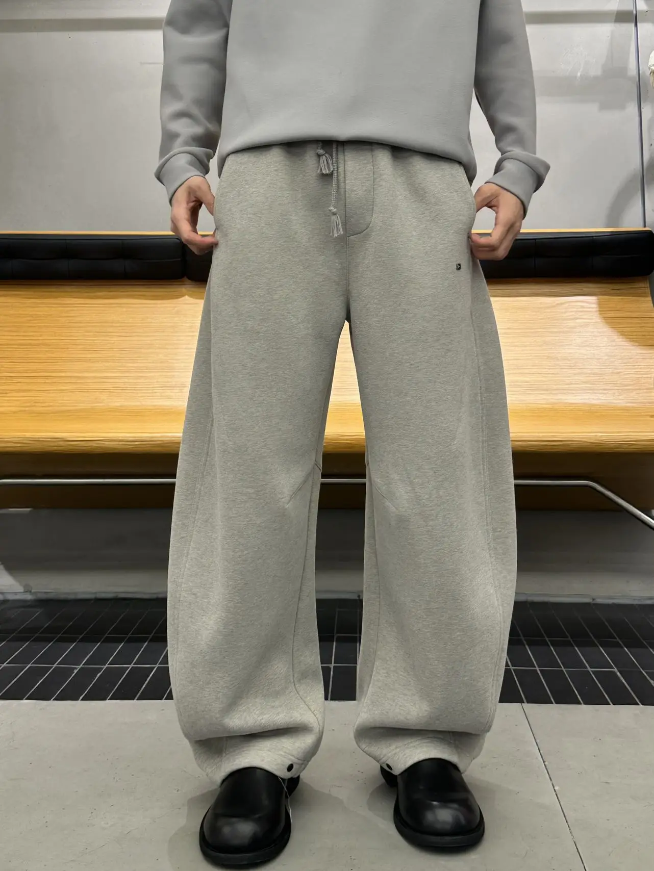 JVFIVE Men's Fce Lined Thi Casual Pants Winter American Sle Loose Straight Leg Warm Sports Commute Trendy Trousers