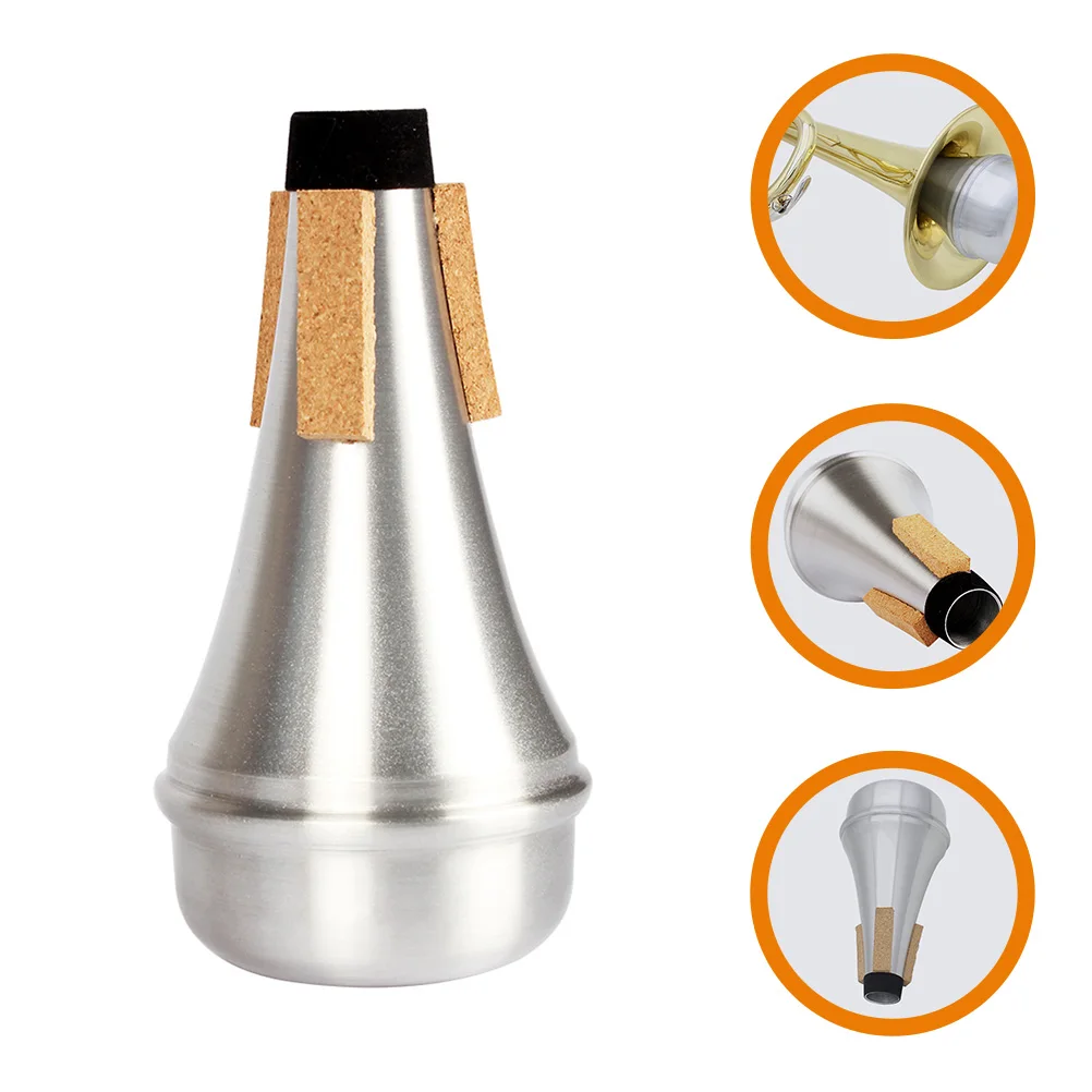 

2 Pcs Small Mute Musical Instrument Accessories Horn Type Trumpet Dampener Training Practice Instruments