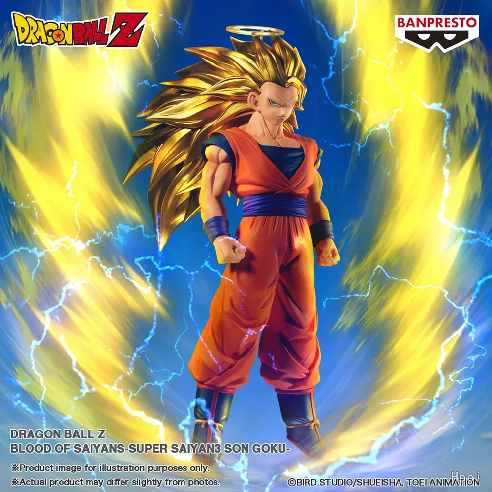 ต้นฉบับ Bandai เลือดของ saiyans ดราก้อนบอล Z ลูกชาย goku ของสะสม SSJ3เครื่องประดับฟิกเกอร์ตุ๊กตาของขวัญ19ซม.