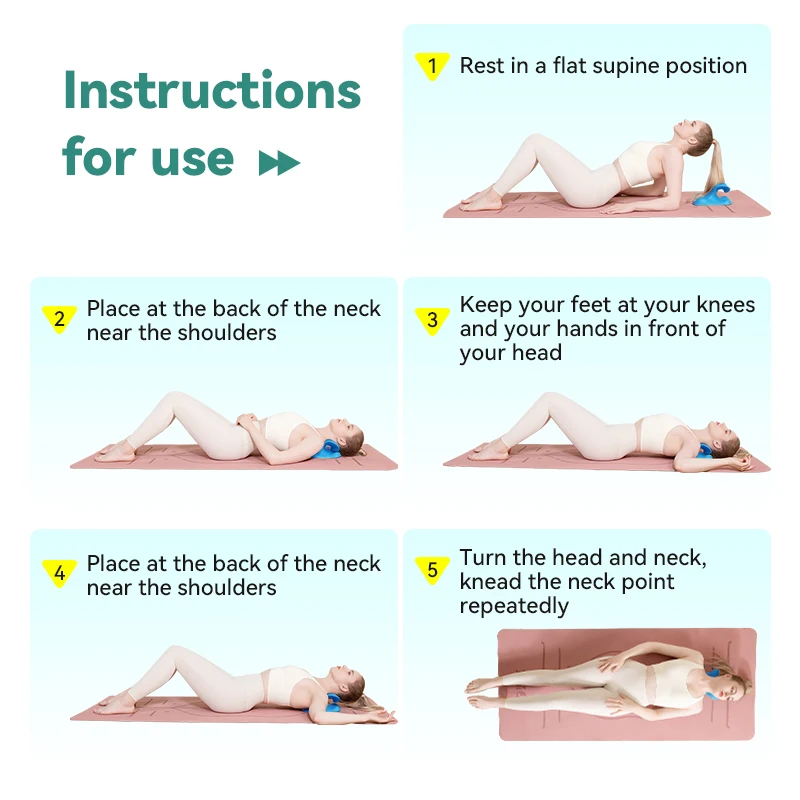 Almohada de masaje para columna Cervical, dispositivo de tracción de relajación muscular Cervical, relajante de hombros y cuello, corrección de columna vertebral