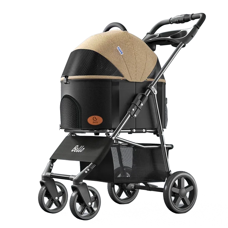 Cochecito Ligero para Perros al por Mayor de Fábrica/cochecito Para Perro/stroller Perros Restte, Cochecito Plegable y Desmontable para Mascotas