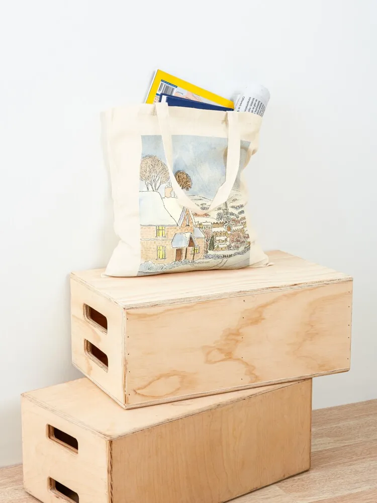 A winter scene Tote Bag bags luxury women Cloth bags shopper bag woman Candy bags