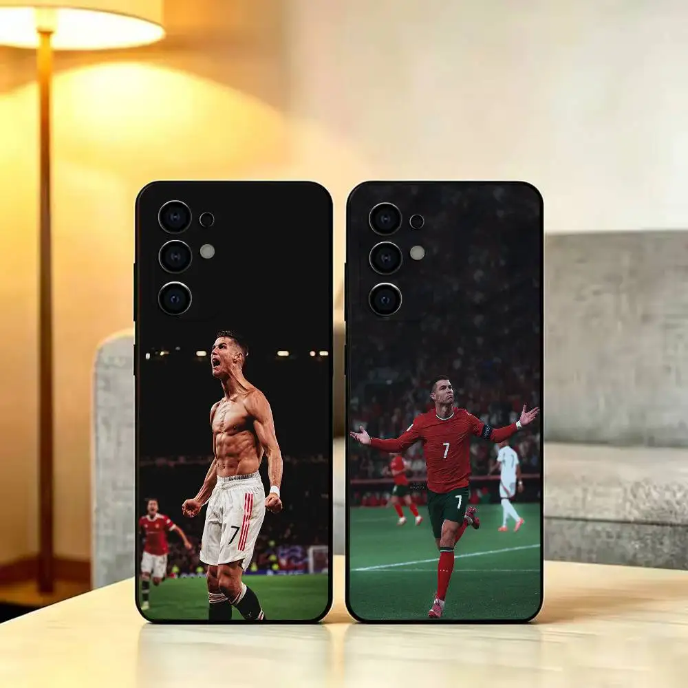Cristiano R-Ronaldo Phone Case For Samsung S 25,24,23,22,30,21,10,9,Ultra,Plus,Lite,FE,4,5 GBlack TPU Soft Caseg