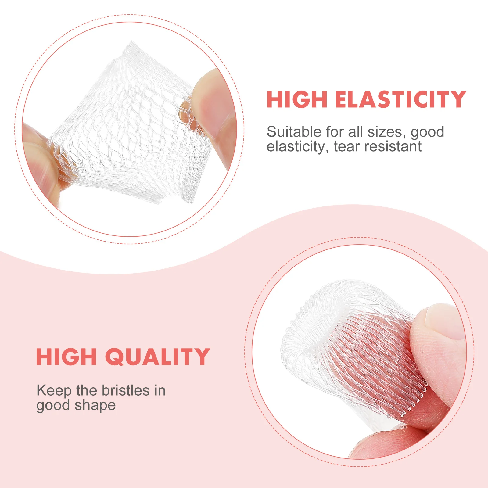 100 قطعة فرشاة للمكياج شبكة يغطي توسيع شبكة واقية قابلة لإعادة الاستخدام ماكياج أداة اكسسوارات القلم الحرس تخزين السفر دائم #6