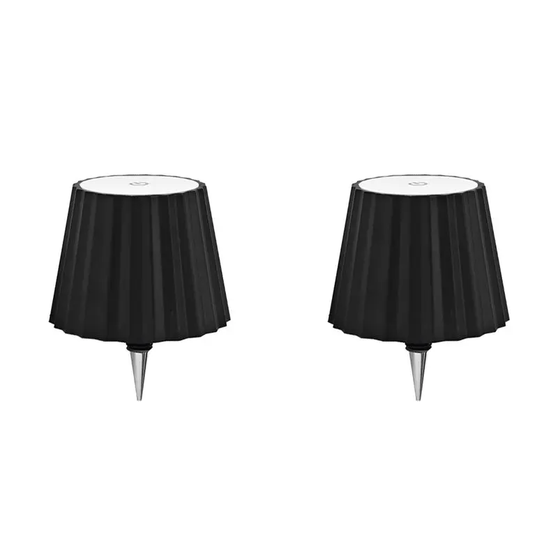 

ABUP-2X Wireless Bottle Lamp,Bottle Light, Led Bottle Lights Rechargeable Wine Bottle Lights Tri-Color Black