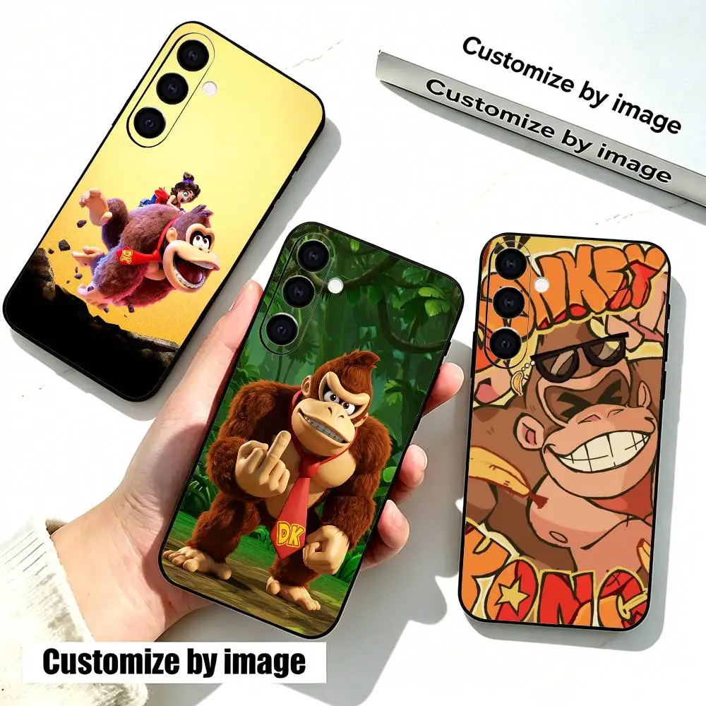 Cute Donkey Kong Game Diddy Kong   Phone Case Black Silicone Soft For Samsung Galaxy A73,A72,A71,A70,A53,A52,A51