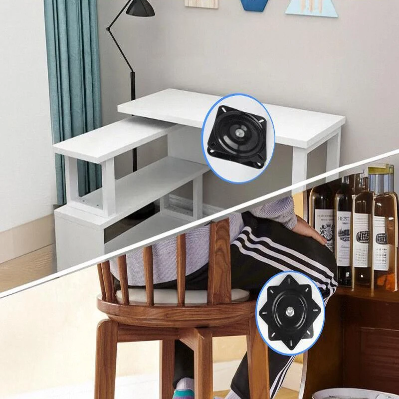 Full Ball Heavy Duty Swivel TV Stand Bearing Furniture Square Iron Turntable Mechanical Sofa Chair Base