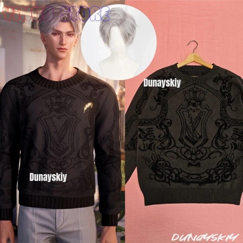 Game Love En Deepspace Sylus Cosplay Kostuum Zwart Figuur Trui Mannelijke Herenkleding Halloween Kostuums Voor Mannen Volwassen Kostuums
