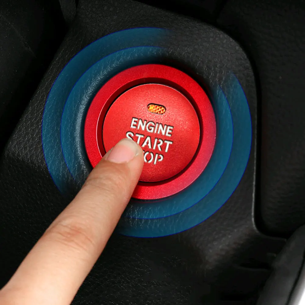 

1Pc Car Start Stop Engine Ignition Push Button Ring Styling Accessories Cover For Subaru Forester Outback For Lexus For Toyota