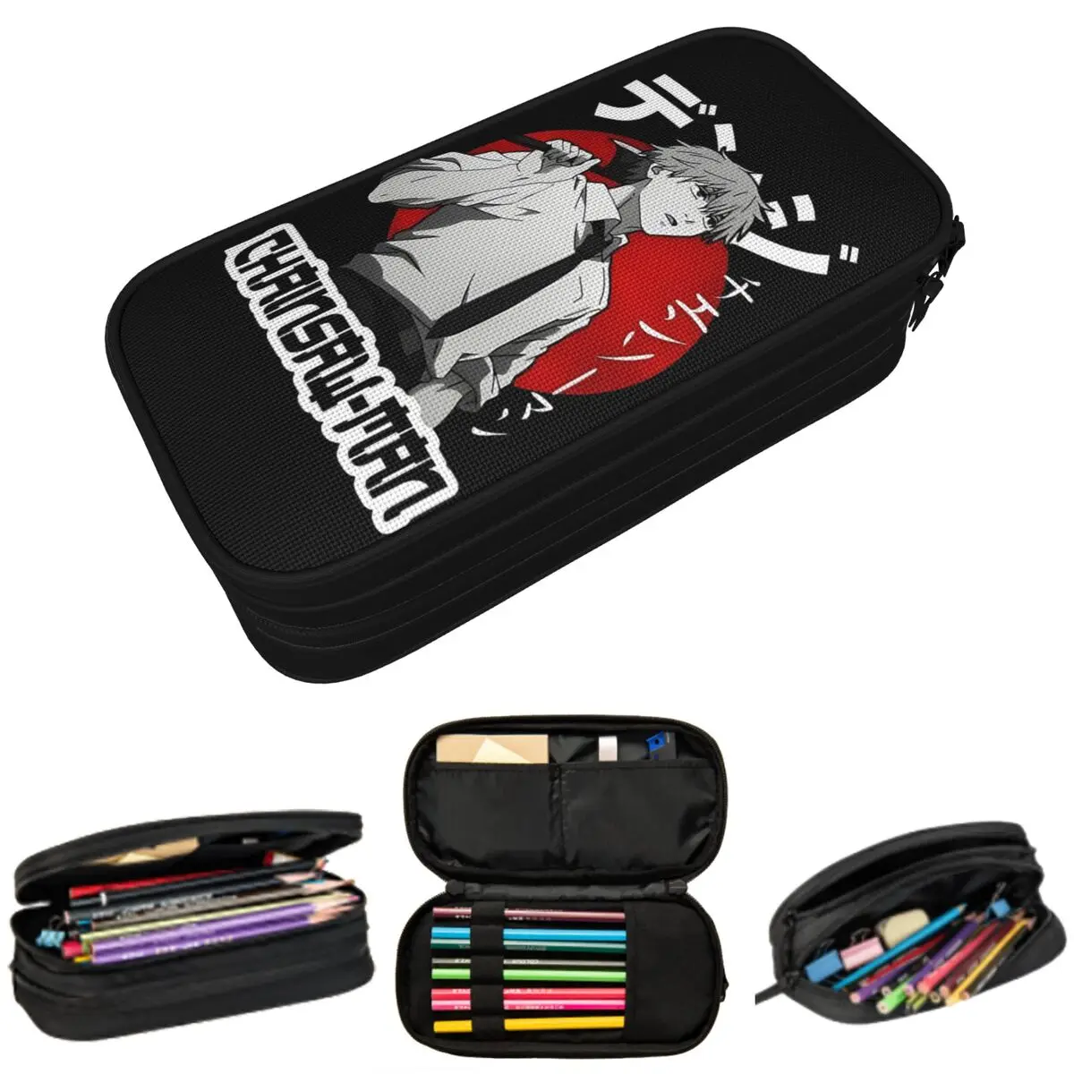 

Pochita Ramen Chainsaw Man Anime Pencil Case for Studen School Pen Box Pencil Bag Stationery Supplies Pen Holder Bag