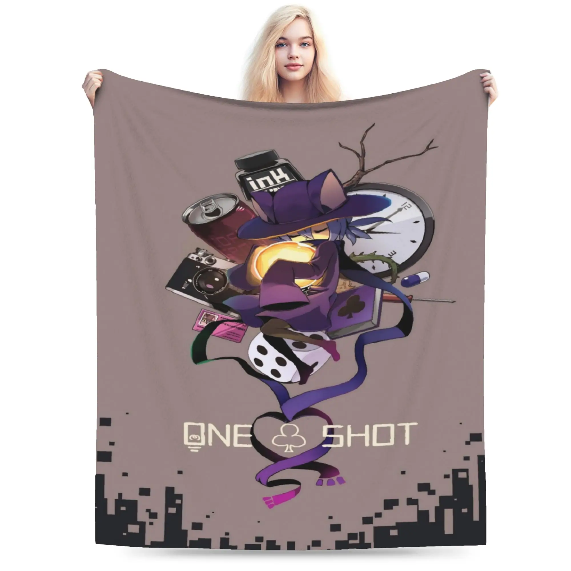 Super Soft OneShots Niko Throw Blanket Premium Fleece Flannel Lightweight  Bed Blanket Fuzzy Plush Blankets All Season Use