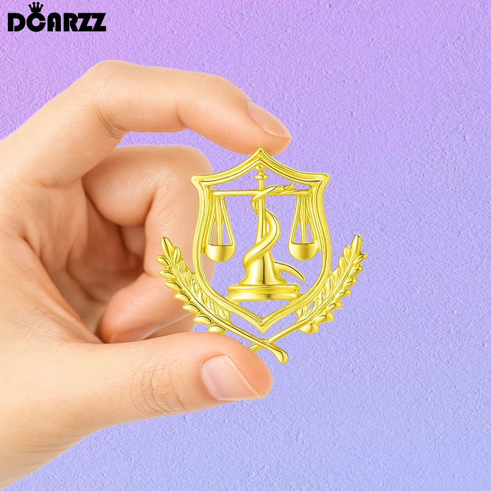 DCARZZ Libra Lawyer Fair Brooch Pin for Women Men Lapel Backpack Dress Badge Accessories Jewelry Gifts