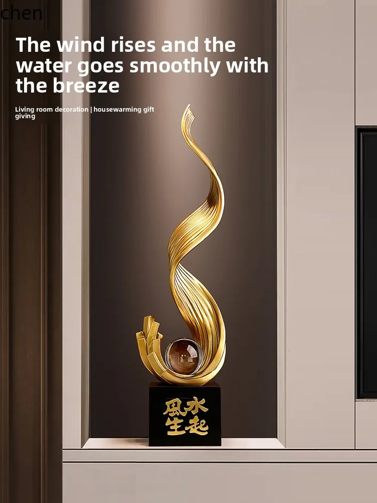 HT Fengsheng Shuiqi Entry Entrance Decorative Ornaments Light Luxury High-end Living Room TV Cabinet Crafts  Housewarming Gifts