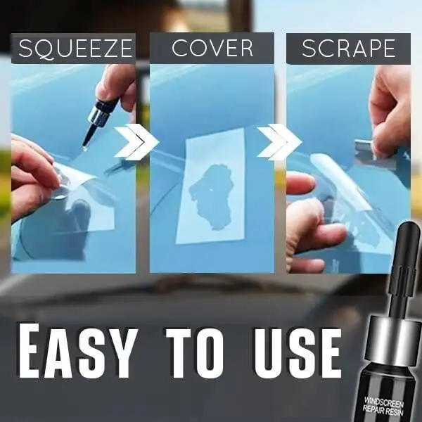 Windshield Crack Repair Kit Cracks Gone Glass Repair Kit for Chips and Cracks Glass Repair Fluid (New Formula)