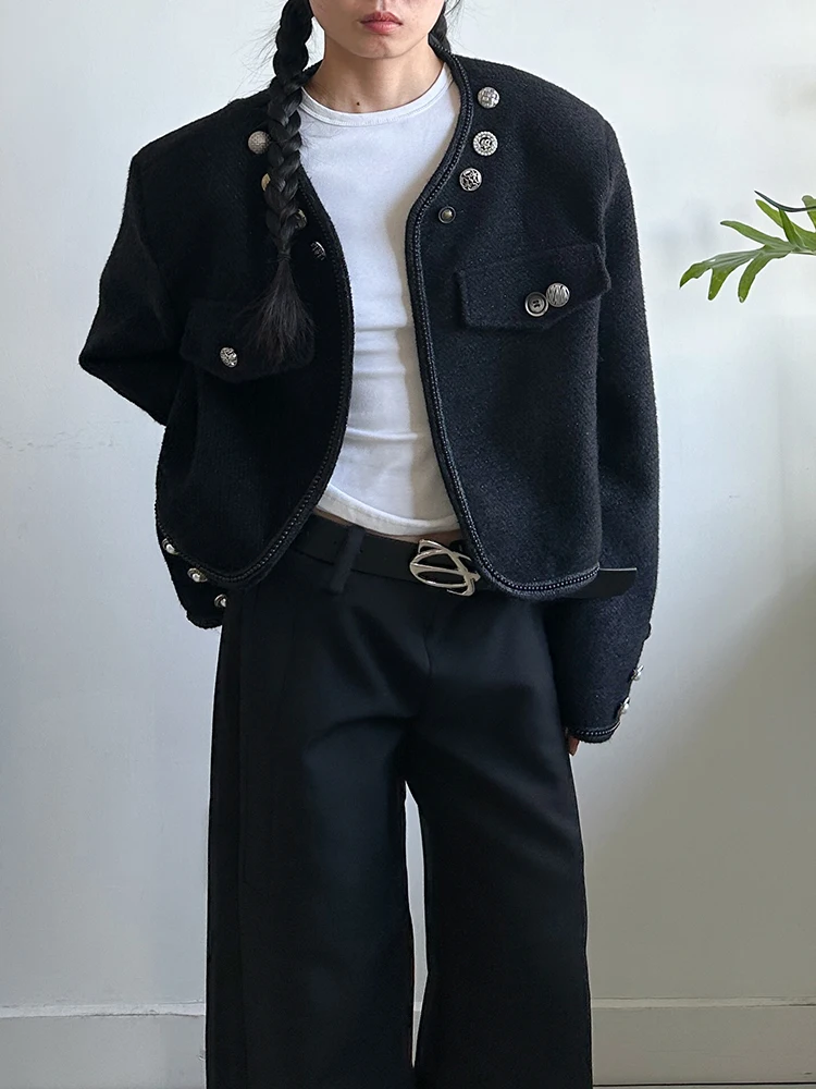 جاكيت قصير فضفاض عالي الجودة بتصميم وسادات الكتف للجنسين، نمط جديد للربيع، معطف عصري غير رسمي للرجال والنساء