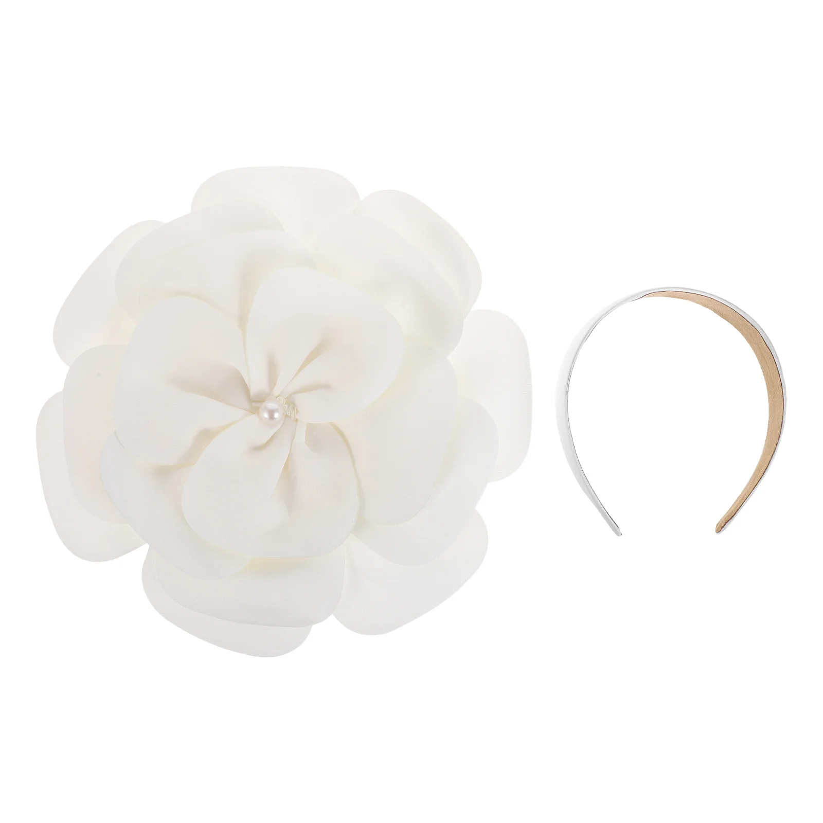 

Large Flower Headband Hat for Women Floral Fascinator Bridal Wedding Tea Party Statement Hair Ornament Elegant Design