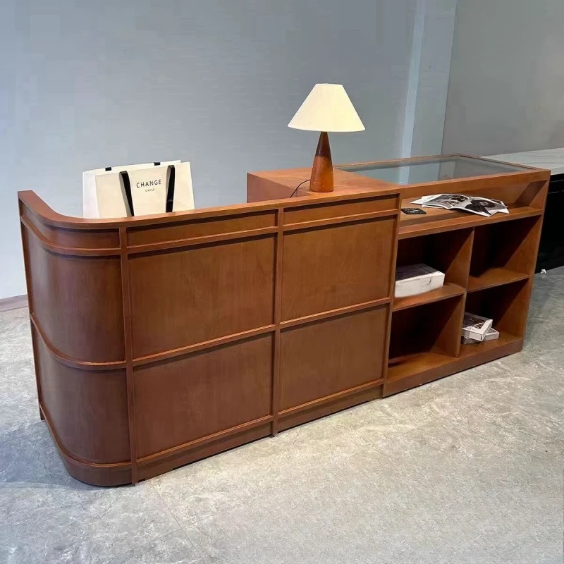 Reception Desk Double Countertop Simple Counter