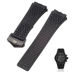 22mm concave And convex mouth suitable for TAG HEUER watch strap Diving sports grade super Carlisla silicone bracelet