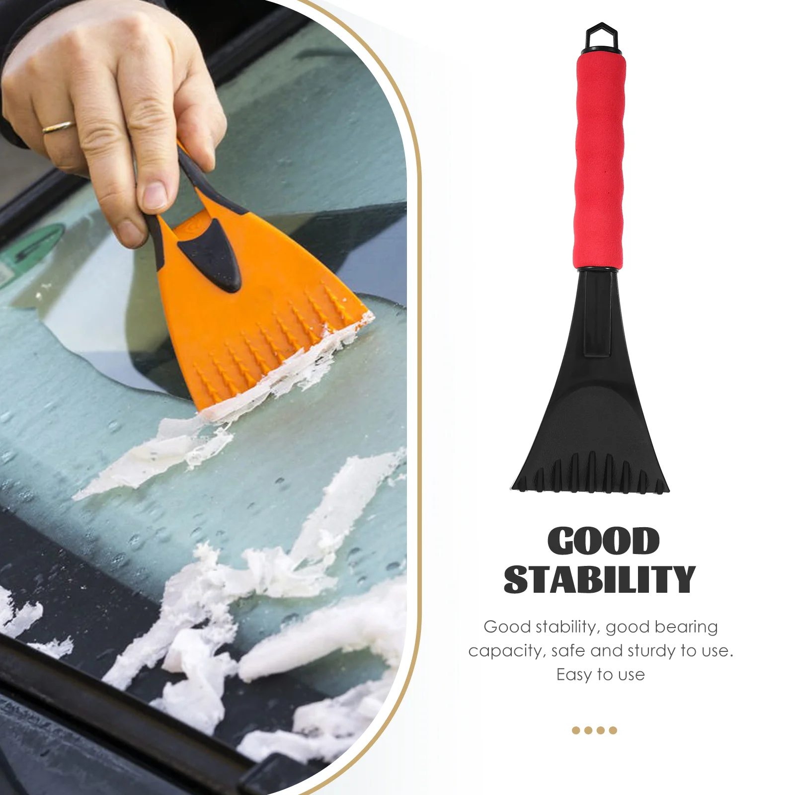 

Outdoor Snow Shovel ABS Durable Manual Ice Breaking Shovel Practical Handheld Deicing Tool for Winter Snow Removal and Outdoor