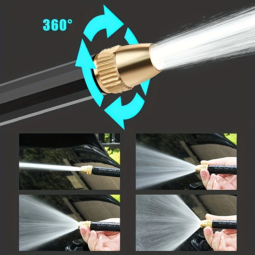 ارتفاع ضغط خرطوم غسيل السيارات 25-100FT توسيع خرطوم حديقة فوهة متعددة الوظائف 3/4 بوصة مرنة انبوب ماء المنزلية ﻿