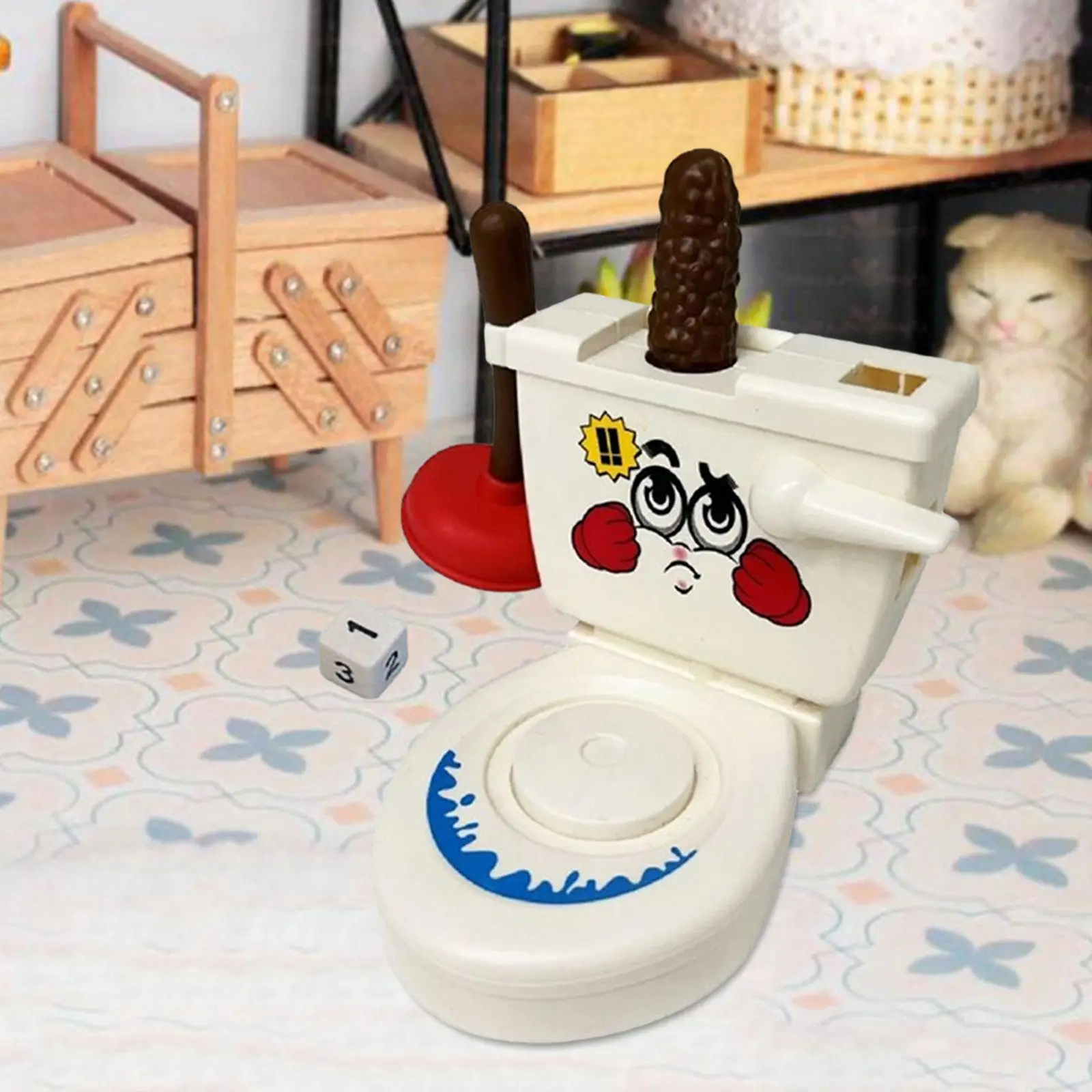 

Simulation Toilet Ejection Toy Party Funny Stool Toilet Toy Toilet Toy Toilet Game Toy for Todders Girls Boys Kid Xmas Gifts