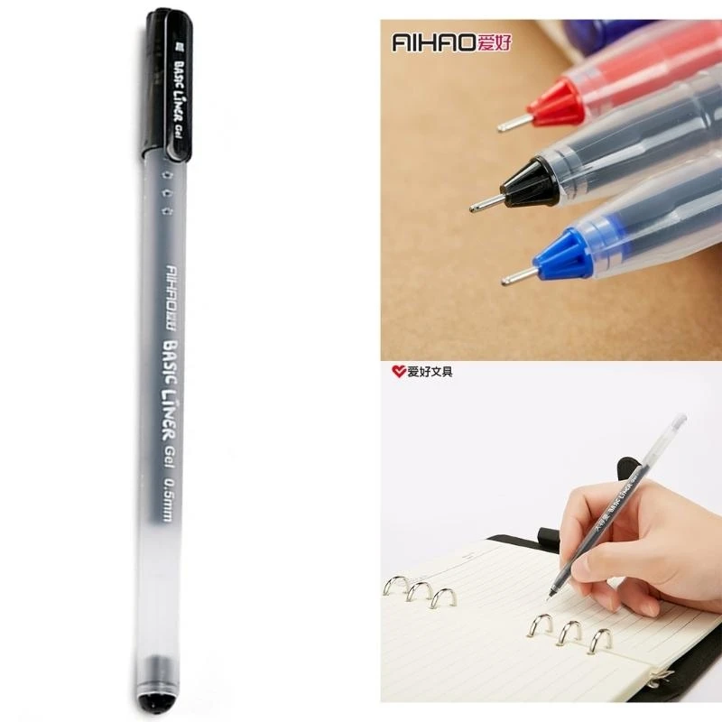 W89C Rollerball Pen Geles líquidos Rectices Pen Pen Líquido Pen con lápiz bolsillo líquida 0.5 mm Gel para