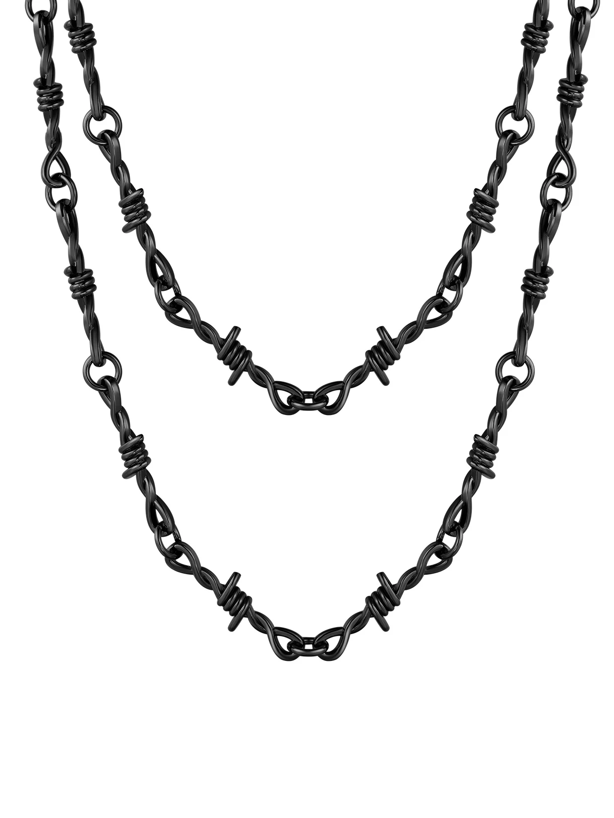 ChainsPro Barbed Wire Chain Necklaces for Men Women 18/22inches Stylish Gothic Rock Punk Jewelry Gift