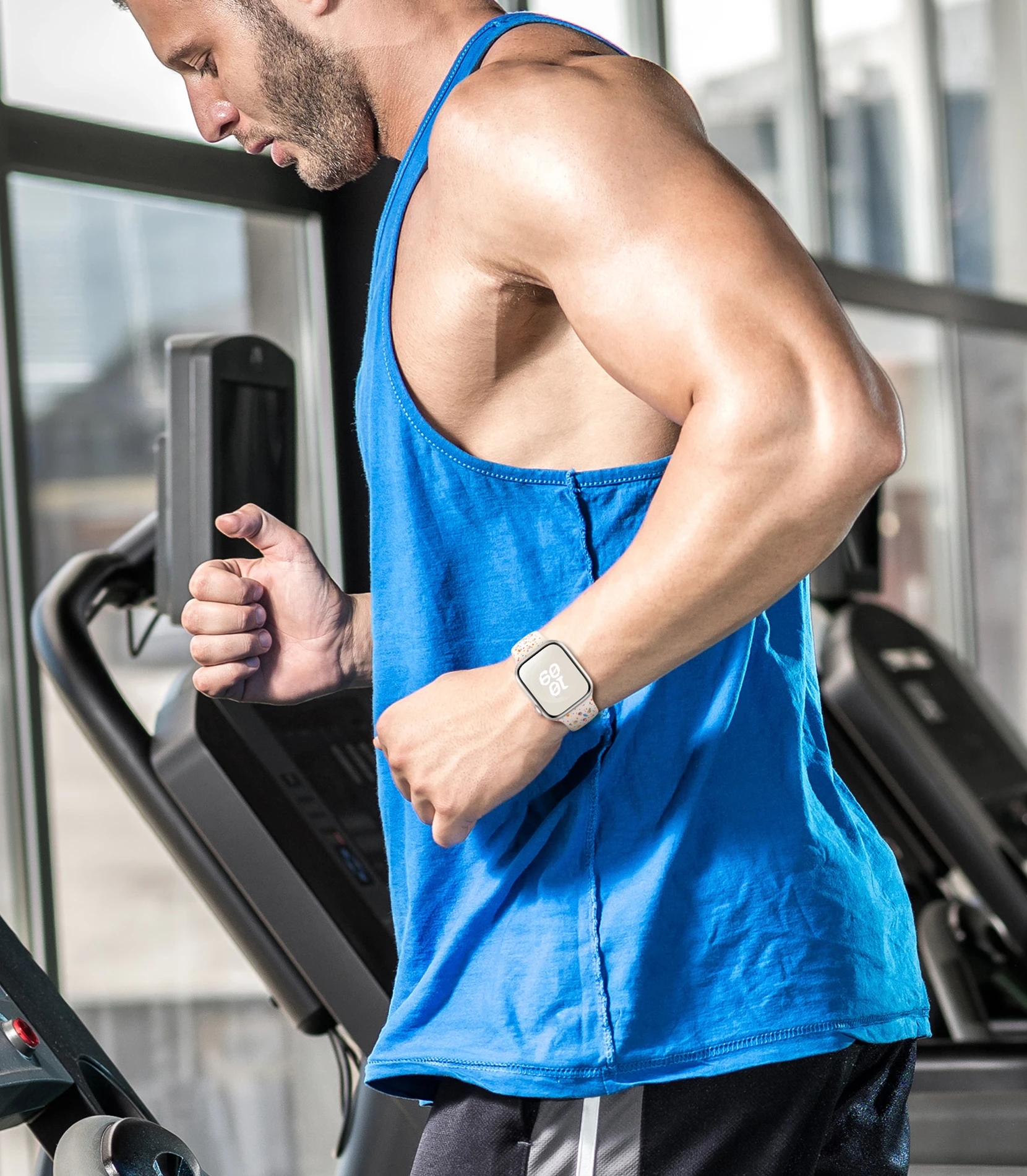 سيليكون رياضي لحزام الساعة ، سوار قابل للتنفس ، سلسلة iWatch 9 ، 8 ، 7 ، 6 ، 5 ، 3 ، SE Ultra 2 ، 40 ، 41 حزام ، 45 Apple ، 44 ، 38 ، 49 ، من