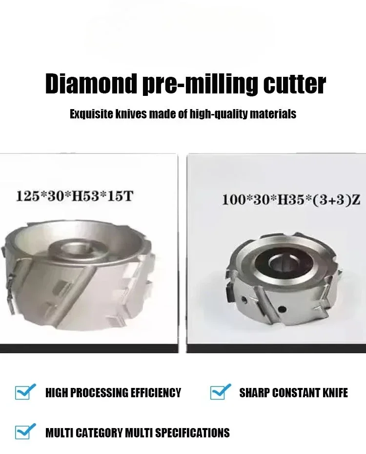 Woodworking CNC Machinery Parts Edge Banding Cutter Spiral Cutter PCD Pre Milling Jointing Cutter