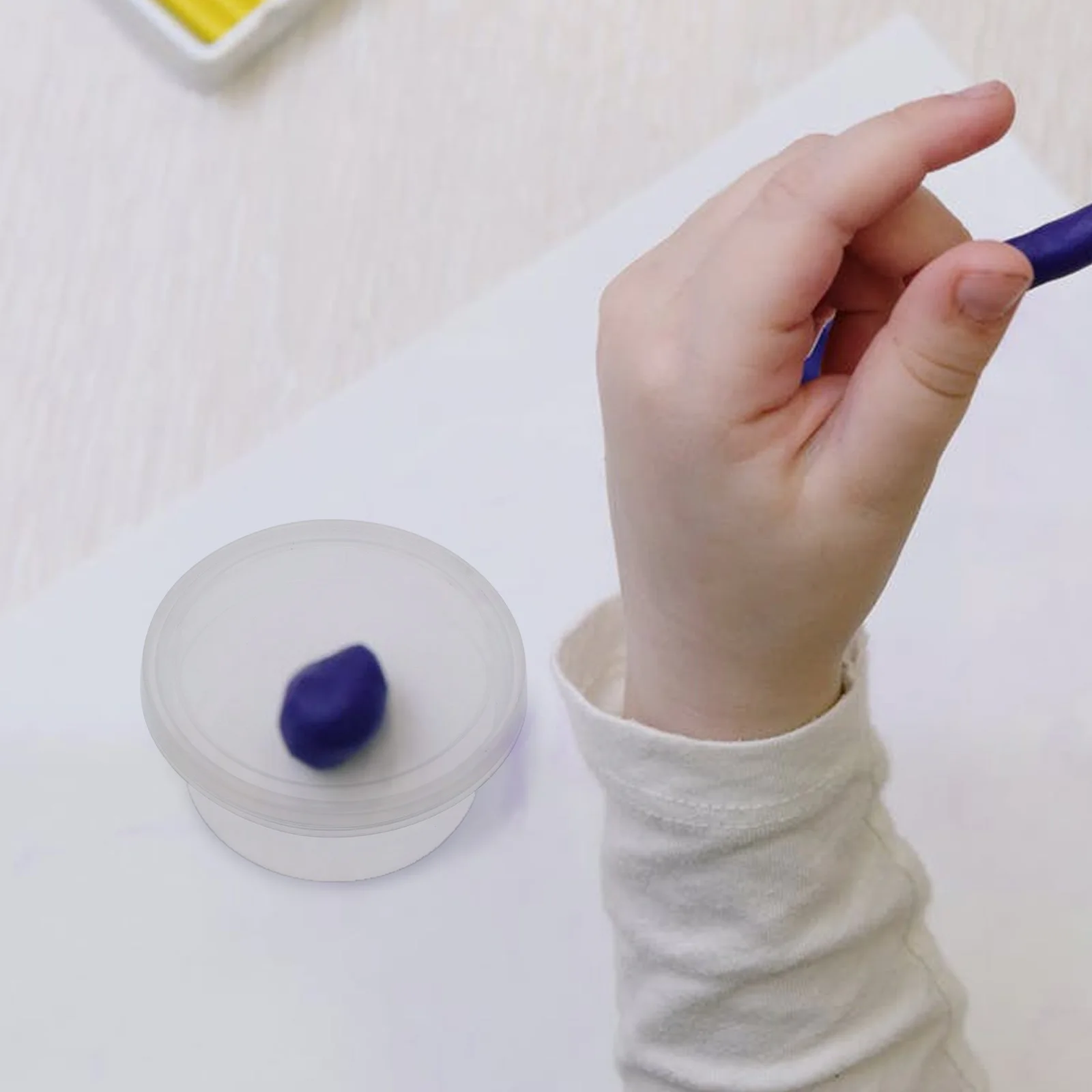 

Clear Clay Storage Box Lightweight Portable Case for Arts Crafts Organizer DIY Supplies Home Storage Solutions Plasticine