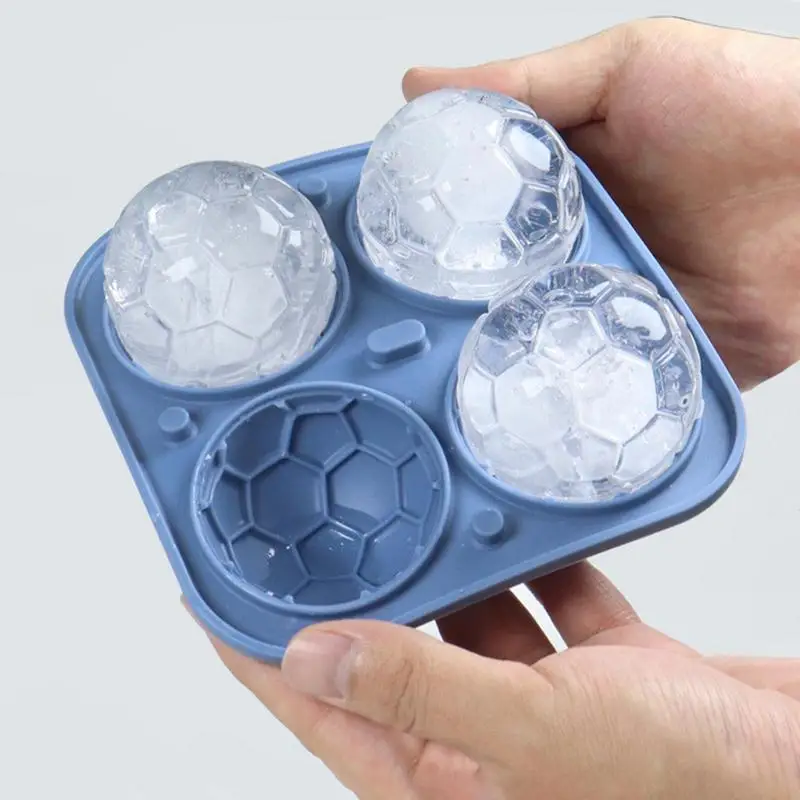 Ice Cube Trays Sports Balls Silicone Ice Molds Athlete Basket Ball Rugby Tennis Soccer Football Chocolate Candy Mold