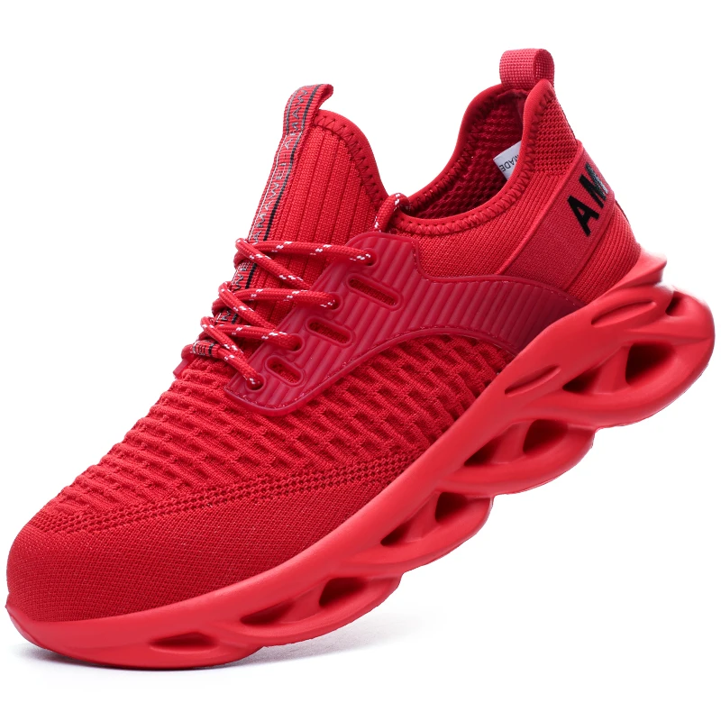 الصلب تو أحذية عمل الرجال أحذية أمان وسادة هوائية سلامة العمل أحذية رياضية مكافحة سحق أحذية عمل تنفس الأحذية الذكور الأحذية #4