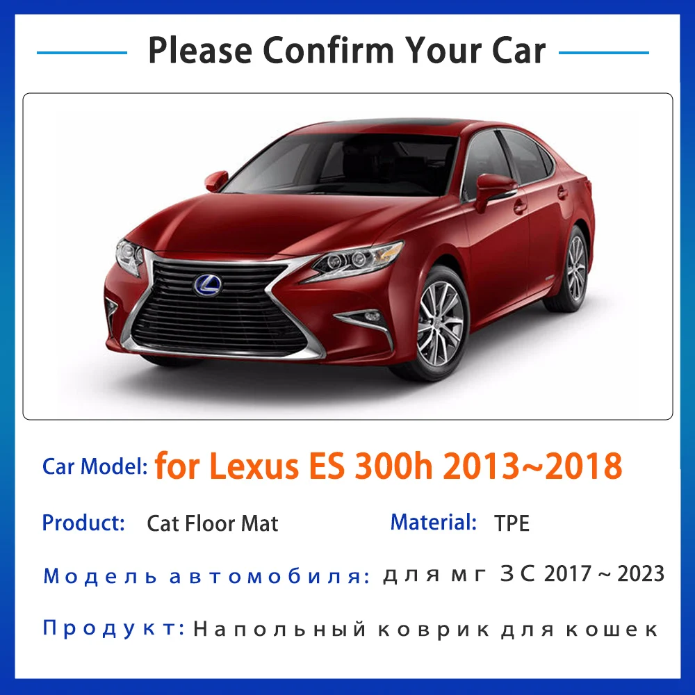 For Lexus ES 300h XV60 2013 2014 2015 2016 2017 2018 Accessories TPE Auto Floor Mat Foot Panel Line Carpet Pad Waterproof Parts