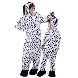 Onesie de cosplay d'Halloween pour adultes et enfants, ensemble de pyjama une pièce, combinaison de dessin animé animal, vêtements de nuit, tenue de sourire, Kigurumi, chien