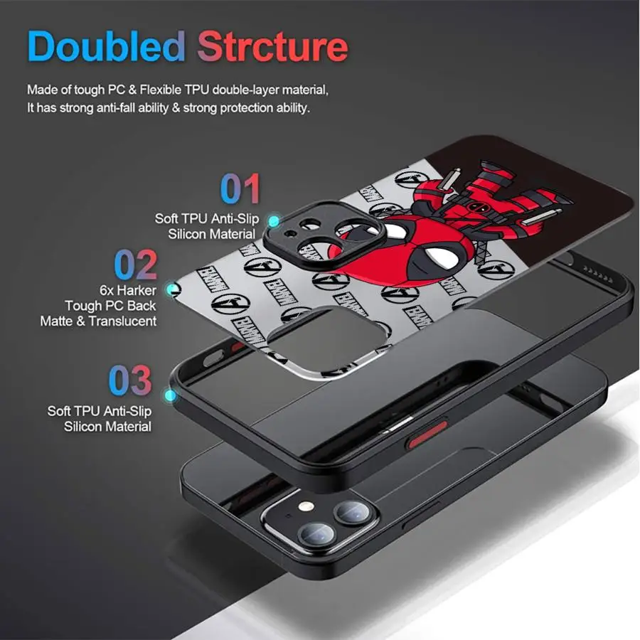 Marvel Cartoon Spider Man Cover Phone Case for iPhone 16 Pro 11 12 Mini 13 14 Pro 15 Pro Max 7 8 Plus XR XS MAX Matte Shell