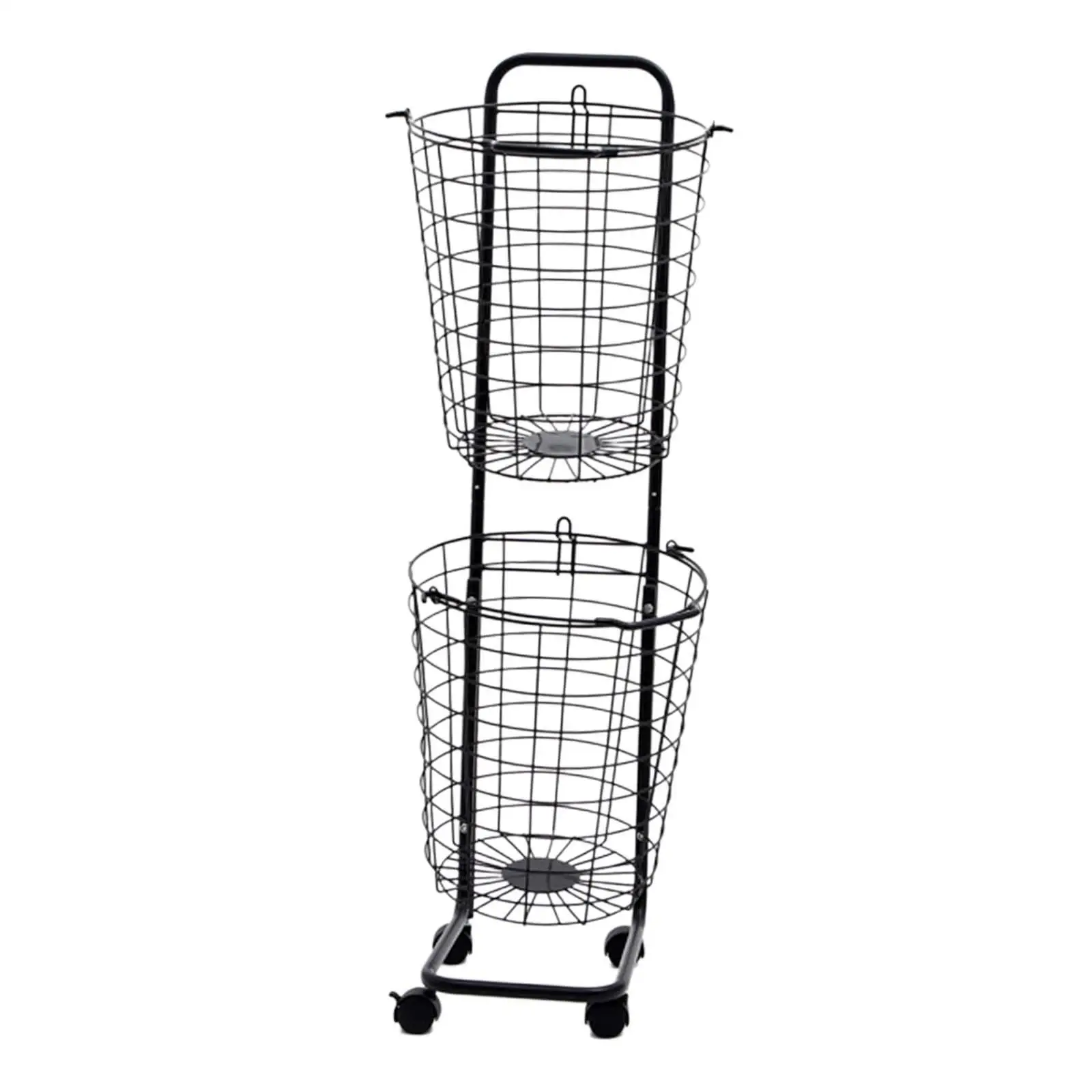 

2 Tier Laundry Basket Rolling Laundry Hamper for Pantry Laundry