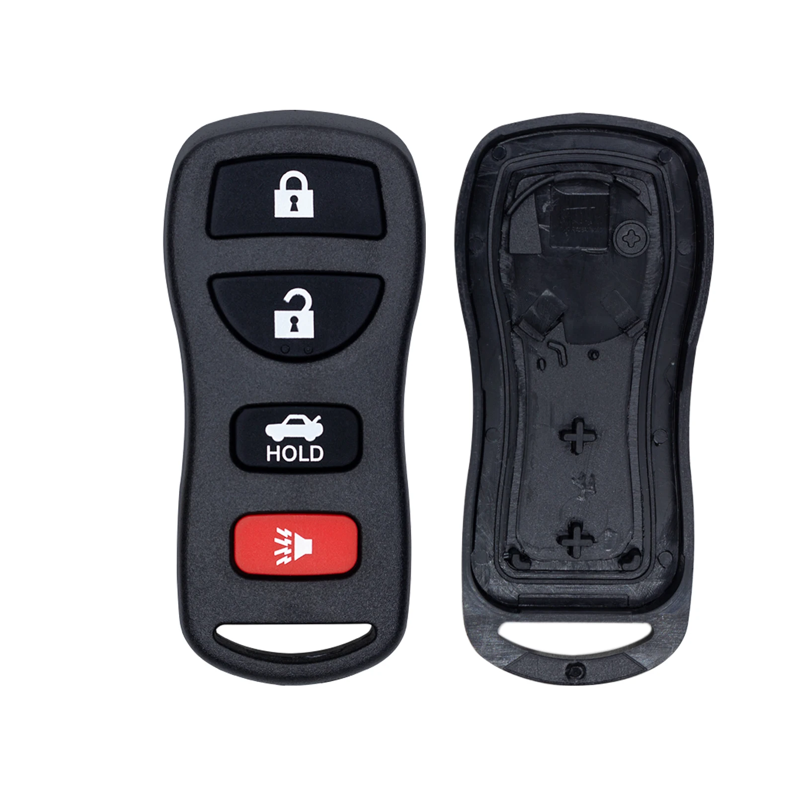 Black 3/4 Button Key Shell No Circuit Board Car Remote Keyless Fob for Nissan 350Z Armada Infiniti EX35 FX35 G35 I35 Q45 QX56