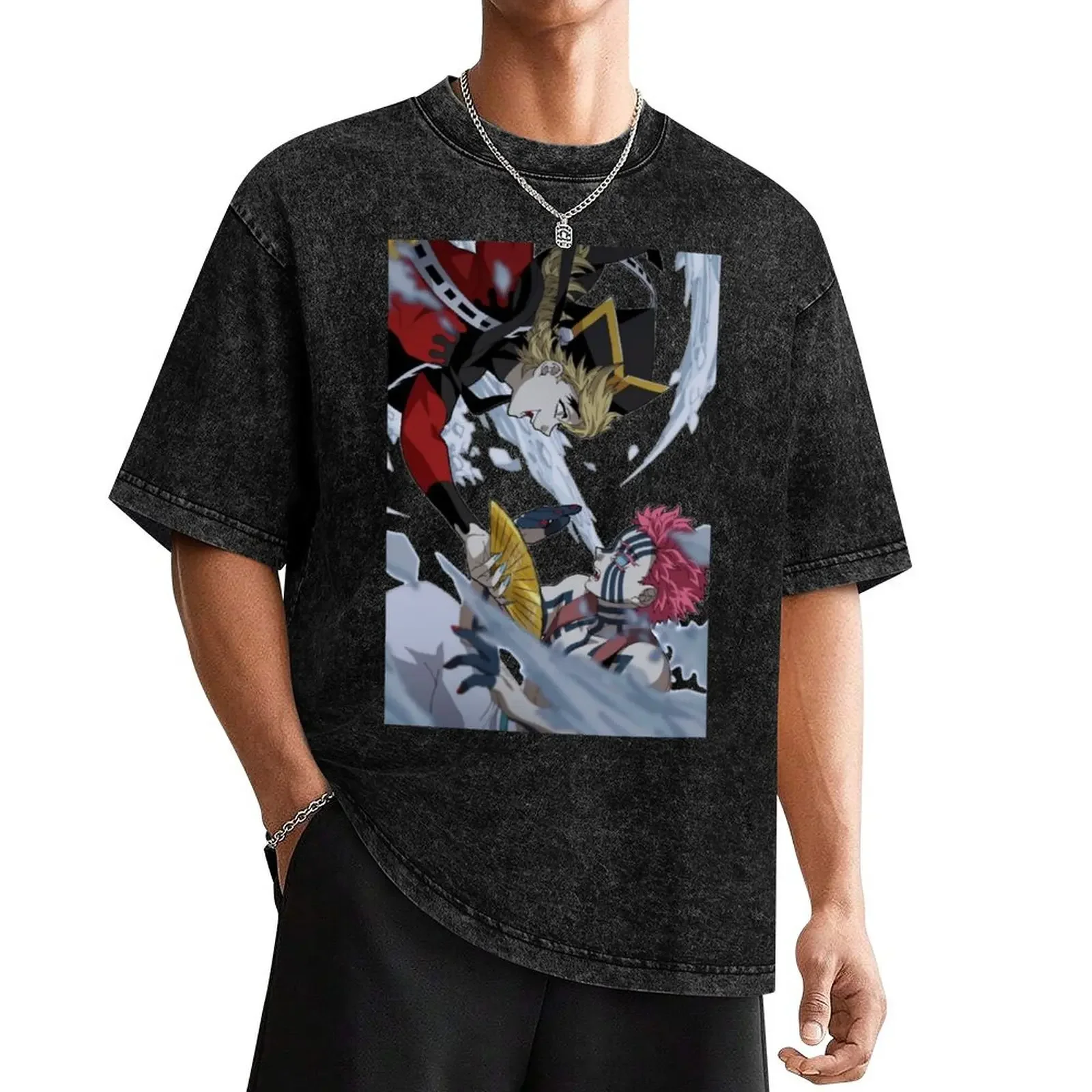 Douma and akaza Sx T-Shirt oversized sublime shirts graphic tees korean fashion Men's cotton t-shirt