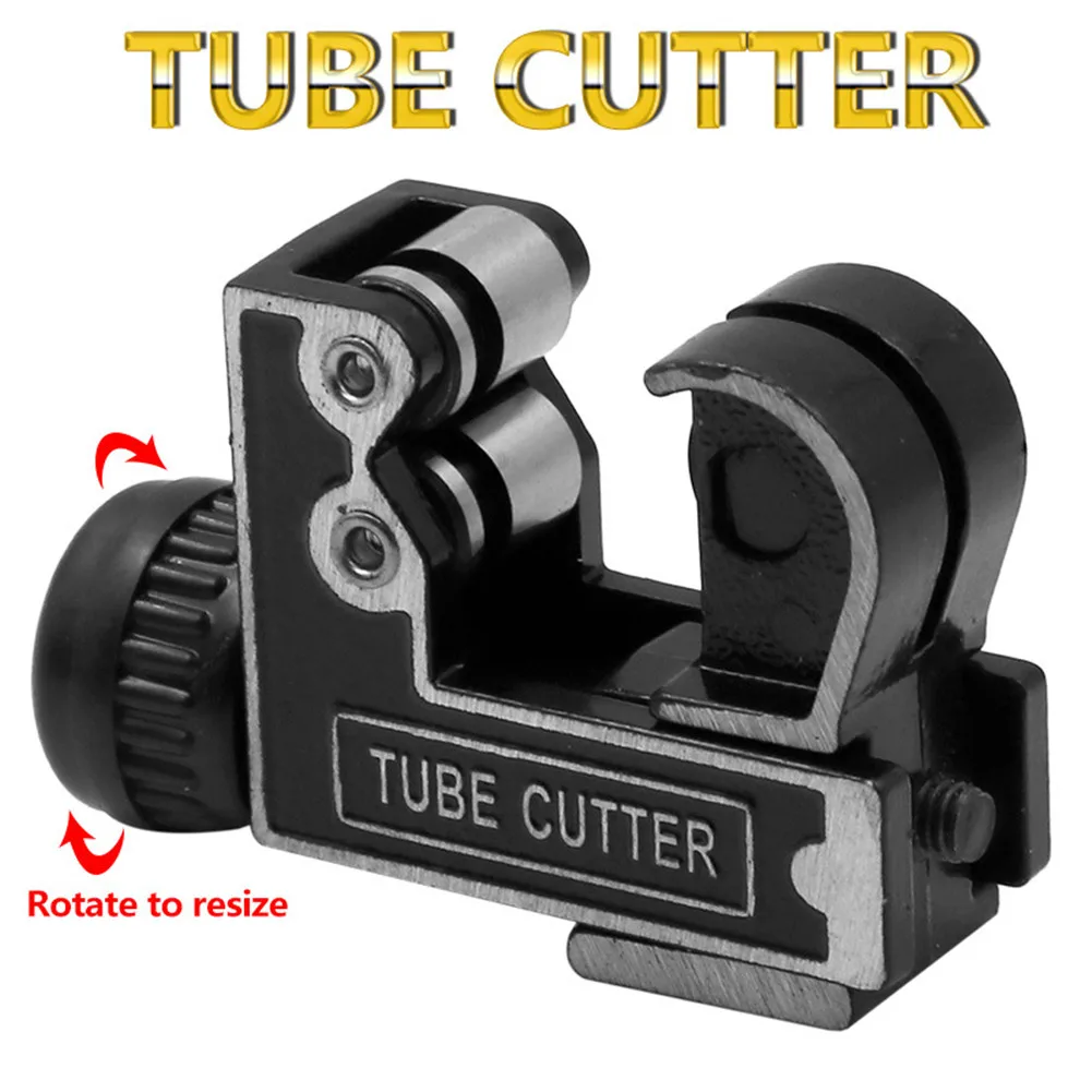 The cutter cuts plastic, copper, brass and aluminum pipes. Suitable for 3-28mm diameter pipes. Adjustable hose cutting tool